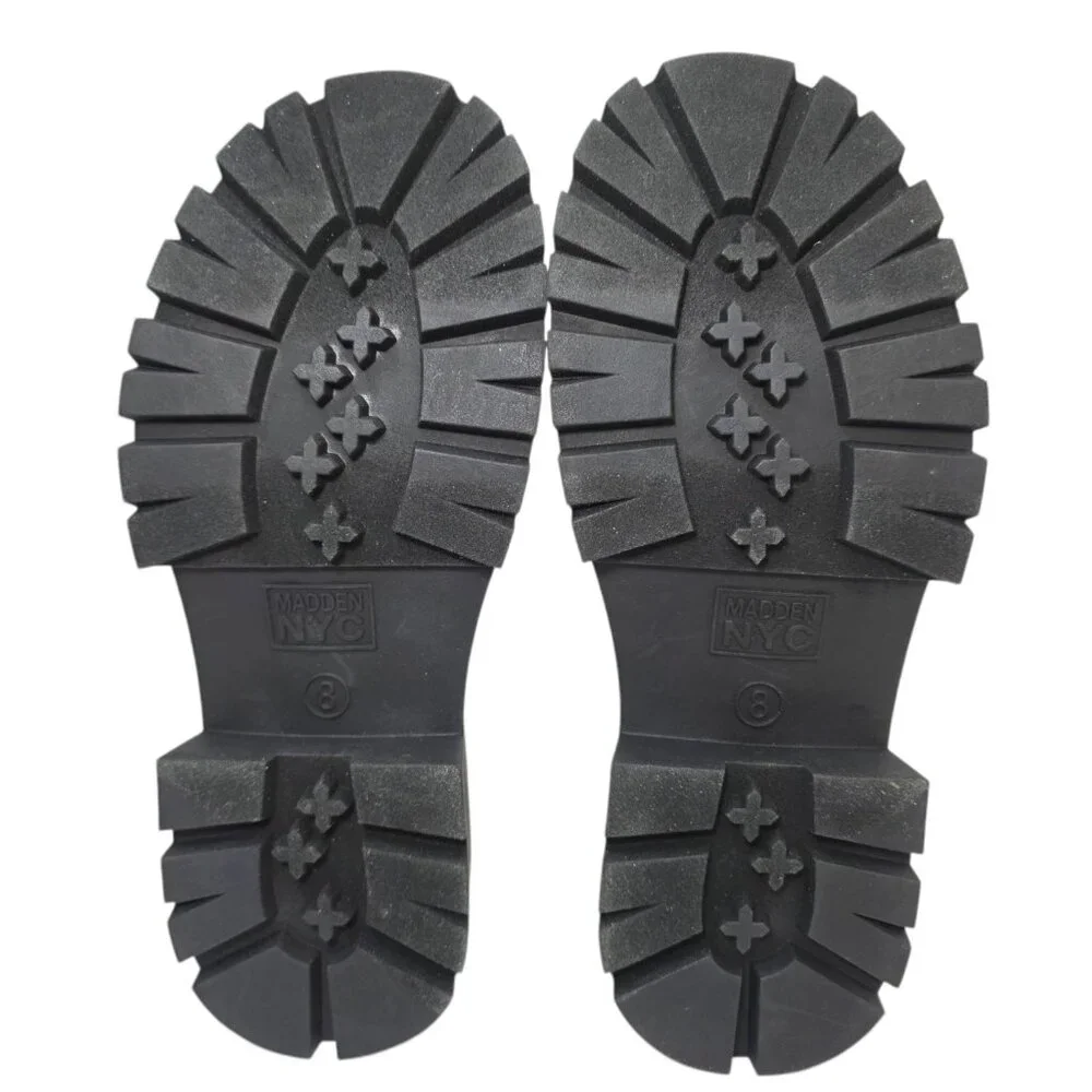 Madden NYC Platform Penny Lug Sole Loafers Women's Size 7.5 Glossy White Shoes - Picture 8 of 8